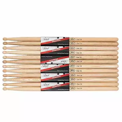 $30 • Buy Artist DSO5B Oak Drumsticks With Wooden Tips 6 Pairs