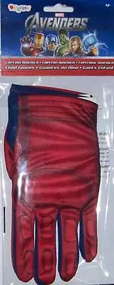 $5.99 • Buy Captain America Gloves Child Ages 4+ Halloween Costume Red Blue Boys Avengers
