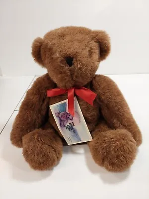 1984 The Vermont Teddy Bear Red Ribbon Bow Original Tags Stuffed Plush Gift 80s • $28.47