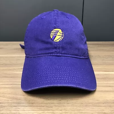 Los Angeles Lakers Basketball Logo Purple Mitchell Ness Strap Back Hat Cap • $10