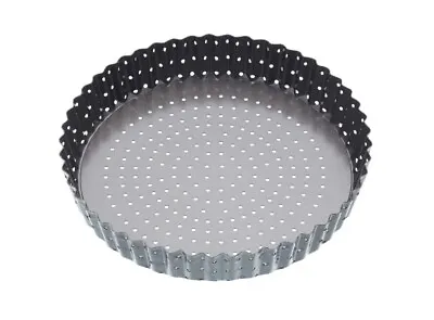 Masterclass Quiche Tart Tin Fluted Perforated Crustybake Nonstick Loosebase 23cm • £12.99