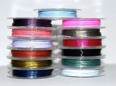 Steel Beading Wire - Tiger Tail - Jewellery Craft Florist Findings Colour Choice • £2.49