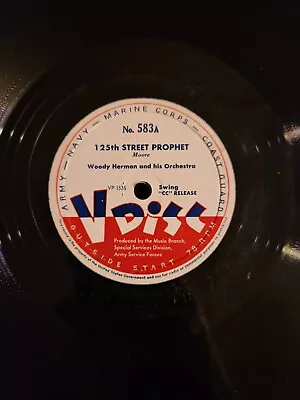 Woody Herman / Navy Band - '125th Street Prophet' 12  78 1946 V-Disc WWII Rare X • $20