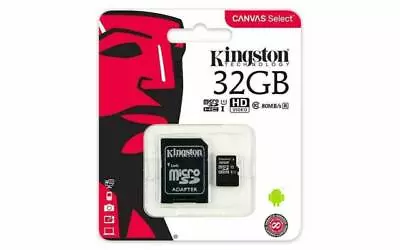 Kingston 32GB Class 10 - MicroSDHC Memory Card • $5.74