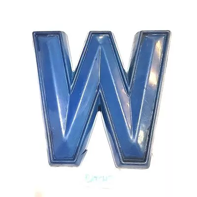 *Rare*12  Vintage Movie Marquee Theater Sign Graphic Blue Plastic Letter *W* • $8.50
