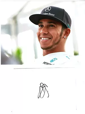 Lewis Hamilton British Racing Driver Signed Album Page With Photo Autographed • £10