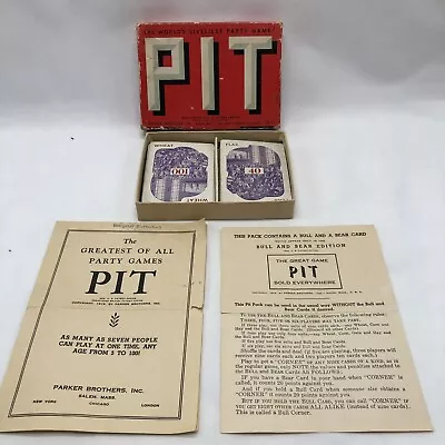 Vintage 1919 Parker Brothers Pit Card Game Complete • $15.35