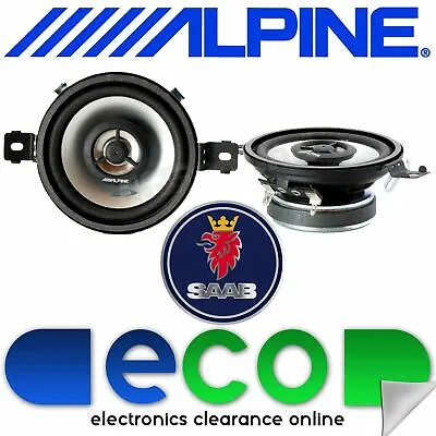 SAAB 9-3 5 Door ALPINE 8.7cm 3.5  300 Watts 2 Way Front Dashboard Car Speakers • £36.95