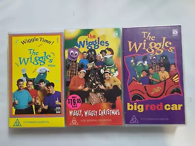 The Wiggles VHS Wiggle Time! Wiggly Wiggly Christmas Big Red Car Bundle Of 3 • $45