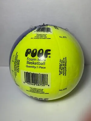 Vintage Poof Foam Mini Basketball Blue Yellow New Old Stock • $12.95