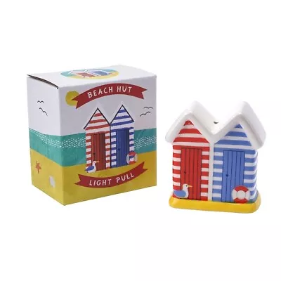 Novelty Colourful Beach Huts Light Pull For Bathroom Lights Blinds Fans Nautical • £11.46