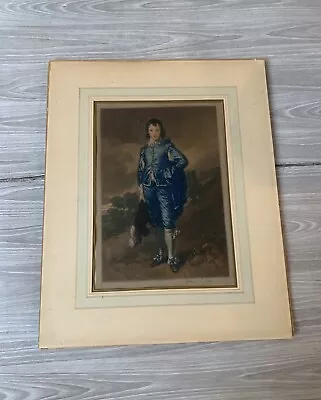 Vintage Blue Boy Reproduction Signed Print  Skilled Artist Arthur L Cox • $62.99