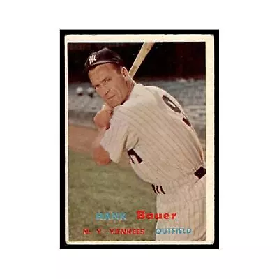 1957 Topps Baseball Card Hank Bauer Yankees #240 • $14.25