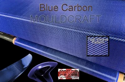 Blue Carbon Fibre Cloth Twill Weave Carbon Fibre Cloth - 210g 1000mm X 250mm • £10