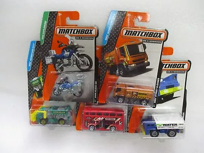 Matchbox Thailand Superfast 2013 Lot Of 5 City Service Vehicles Lot #2 Carded • $4.25