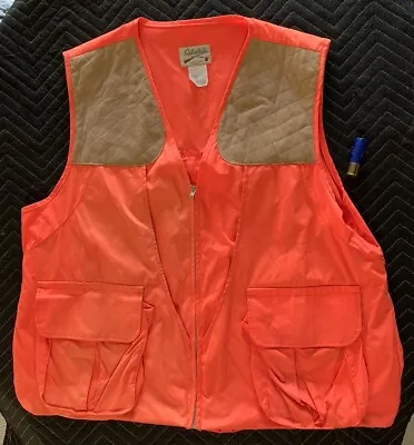 Cabellas Shooting Vest Mens 2XL Blaze Orange • $15.99