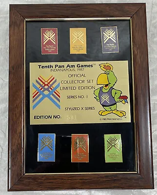 Pan Am Games Indian￼apolis1987 Collectors Pin Set Series No. 1 Limited Ed.#581 • $28.99