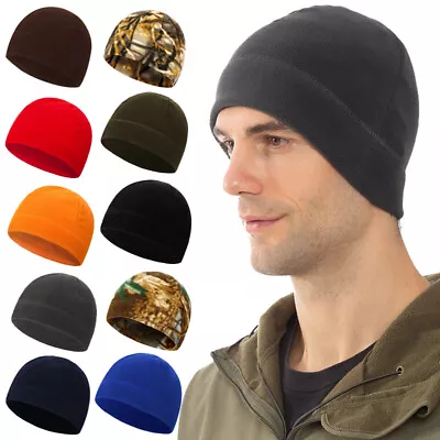 Men Women Warm Beanie Hat Fleece Ski Skull Unisex Cap Outdoor Travel Hats • $3.20