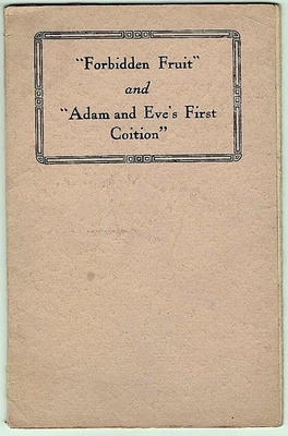 £27.92 • Buy C1910 FORBIDDEN FRUIT Suppressed Poem LORD BYRON Bibliotheque Des Curieux PARIS