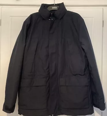 Bnwt Mens M&s  Stormwear Coat Navy Size L • £28.99