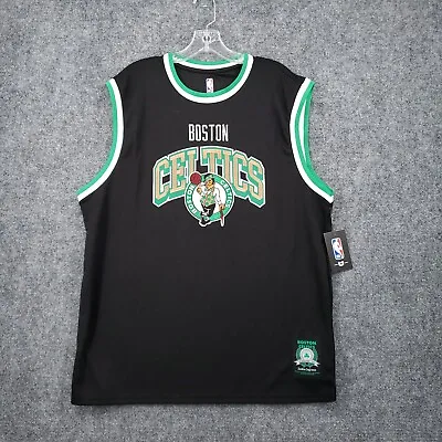 NEW Boston Celtics Jersey Mens XL Extra Large Black Tank Ringer NBA Basketball • $24.99