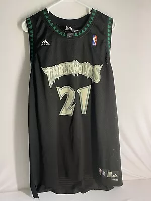 Adidas Kevin Garnett Minnesota Timberwolves Jersey Black XXL #21 Stitched Sewn • $45