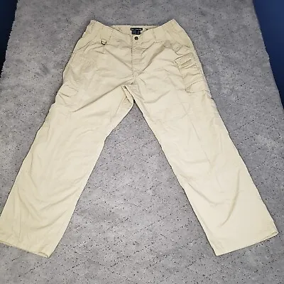 5.11 Tactical Series Pants Mens 36x30 Tan Khaki Mid Rise Bootcut Workwear • $18.99