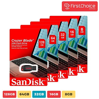 Sandisk 8GB 16GB 32GB Cruzer Blade Flash Drive Memory Stick USB Lot • $90.95