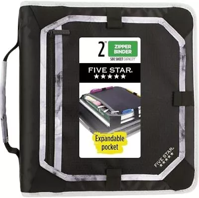 Star Zipper Binder 2 Inch 3-Ring Binder For School Expansion Panel And Expandi • $35.99