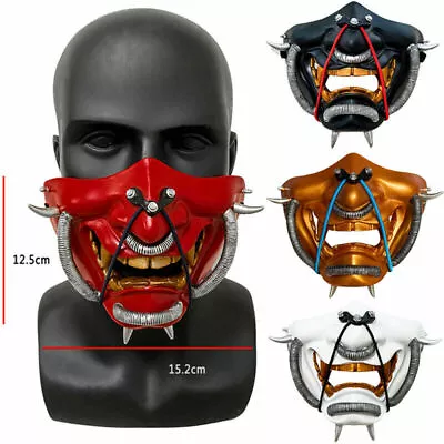 Japanese Monster Half Face Resin Mask Hannya Noh Kabuki Demon Oni Samurai Masks • $17.99