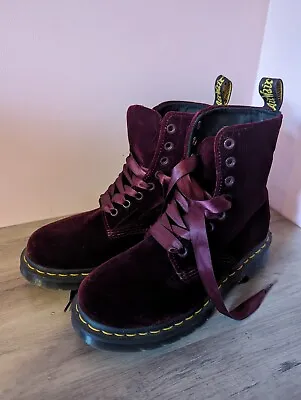 Dr. Martens 1460 Pascal Cherry ‘Page’ Limited Red Velvet Women’s US 6 • $100