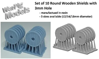 Shields X10 Round Wooden With Hole 28mm - 32mm Scale Fantasy Oldhammer • £2.95