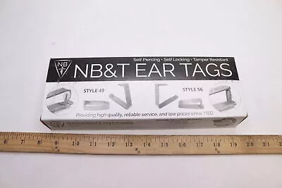 (99-Pk) NB&T Ear Tags Cattle #1001 To 2000 Style 49/56 Z888-00-VAC-81 • $22.30