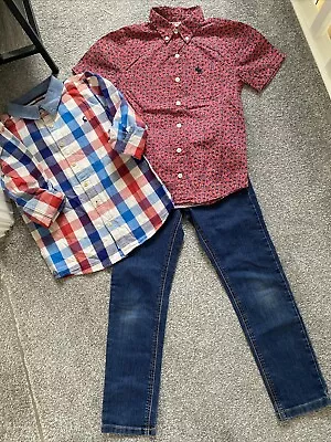 Boys 7-8 Bundle Joules Abercrombie Benetton Summer Shirts Jeans  • £4.50