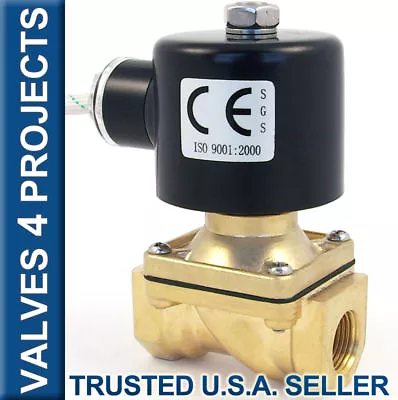 3/8  Electric Solenoid Valve 12-Volt DC 12VDC Viton Seal Water Air Diesel B21V • $33.95