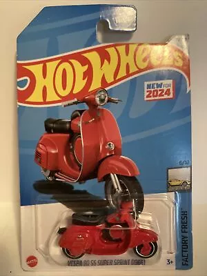 NEW 2024 Hot Wheels Red Vespa 90 SS Super Sprint (1966) Factory Fresh • $9.99