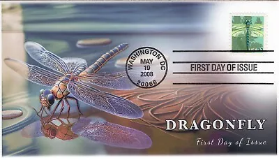 AO-4267 2008 Dragonfly Add-on Cachet FDC SC 4267 Standard Postmark • $5.50