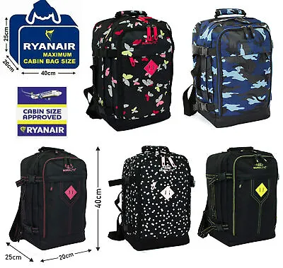 40x25x20cm RYANAIR Under Seat Cabin Backpack Bag Travel Case Carry Hand Luggage • £12.99