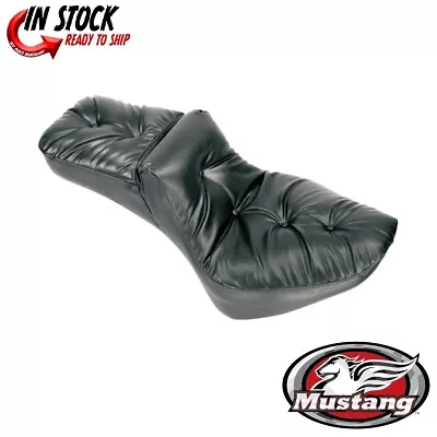 Mustang Extra-Wide Regal Duke 1 Piece 2-Up Pillow Seat For Harley Softail 84-99 • $469.20