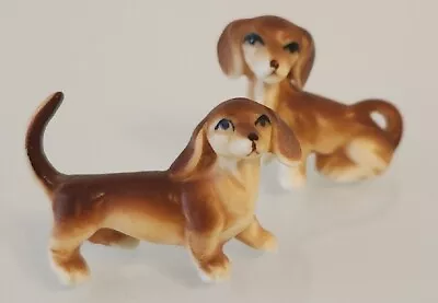 Lot Of 2 Vintage Dachshund Doxie Wiener Dog Mini Miniature Figurines FREE SHIP • $22.50