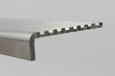 £2.20 • Buy ALUMINIUM Stair Nosing FLUTED ANGLE Anti Slip Edging For Stairs Steps 