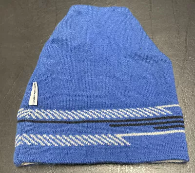 VINTAGE Wigwam Beanie Hat One Size Fits Blue Skiwear Wool Knit Adult Size USA • $17.98