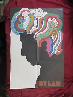 Bob Dylan-Original 22  X 33  Milton Glaser PosterPsychedelicVintage1960sEX • $0.01