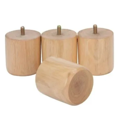 4x Wooden Sofa Furniture Replacement Legs Tapered Feet For Stool Bed Chair Wood • £8.79