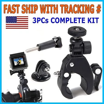 Bicycle Bike Motorcycle Handlebar Mount Holder Clamp For Gopro Hero 5 4 3+ 3 2 1 • $7.45