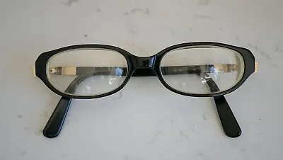 Vintage DOLCE & GABBANA Designer Eyeglasses Black Acrylic Frame Oval Lens • $35