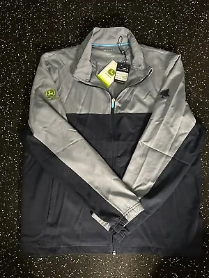 Ahead Performance Lightweight Golf Jacket—John Deere Logo— Medium —Full Zip • $59.62