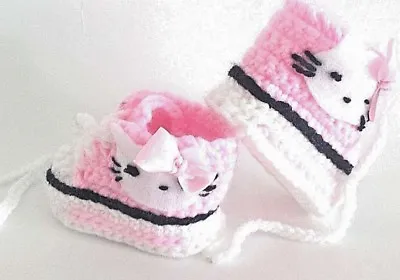 £4.99 • Buy Baby Crochet Knitting Hand Shoes Trainers Sneakers Clothes Socks Hats Caps Boots