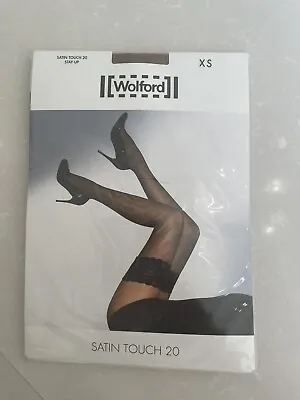 £10 • Buy Wolford Stay Ups. Satin Touch 20. XS. Caramel
