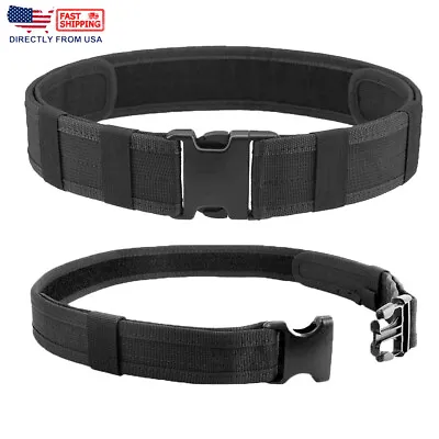 Tactical Belt 2 Inch Belts For Mens Nylon Web Work Belt With Heavy Duty Buckle • $7.89